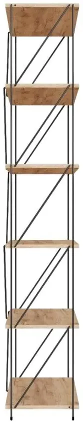 Lewis Tall Bookcase Storage Unit - Wotan Oak