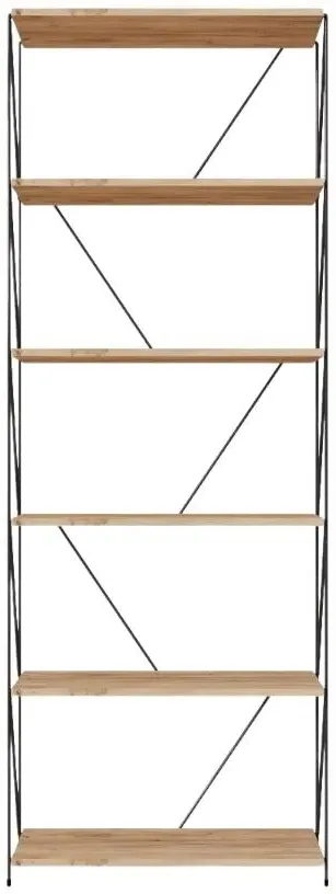 Lewis Tall Bookcase Storage Unit - Wotan Oak