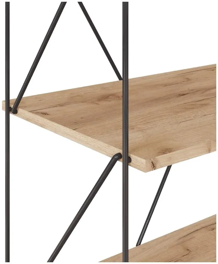 Lewis Tall Bookcase Storage Unit - Wotan Oak