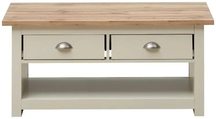 Lyman 2 Drawer Coffee Table - Cream