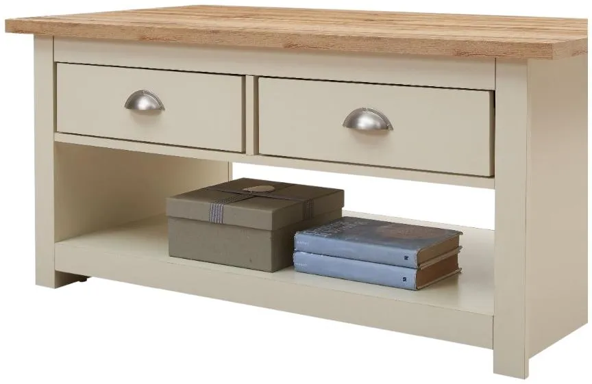 Lyman 2 Drawer Coffee Table - Cream