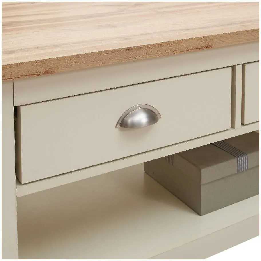 Lyman 2 Drawer Coffee Table - Cream