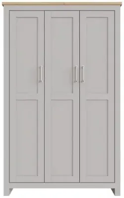 Lyman 3 Door Wardrobe - Cream