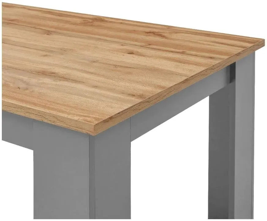 Lyman 4 Seater Dining Set with 2 Benches - Light Grey