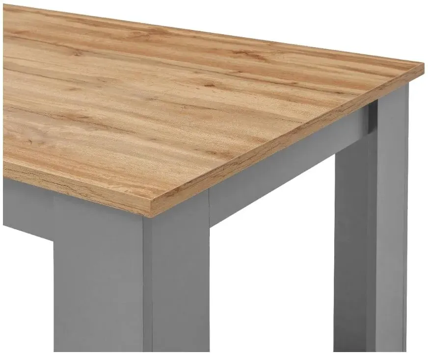 Lyman 6 Seater Dining Set with 2 Benches - Light Grey