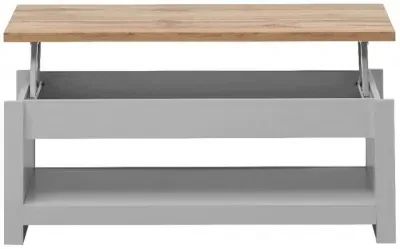 Lyman Lift Up Coffee Table - Light Grey