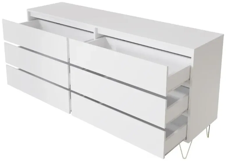Montour 6 Drawer Wide Chest - White