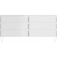 Montour 6 Drawer Wide Chest - White