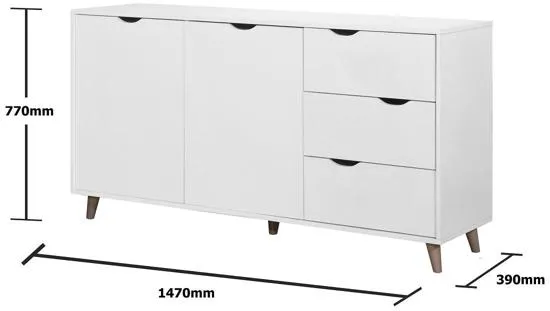 Perce 2 Door Sideboard - White