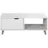 Perce Coffee Table with Drawers - White