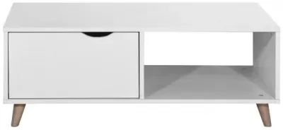 Perce Coffee Table with Drawers - White image