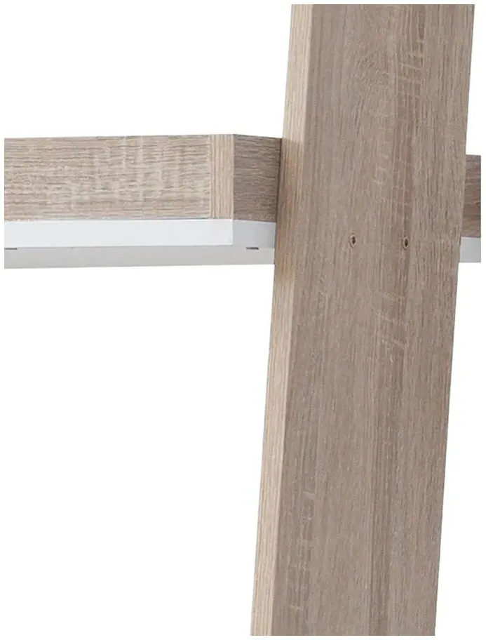 Perce Ladder Bookcase with Drawer - White