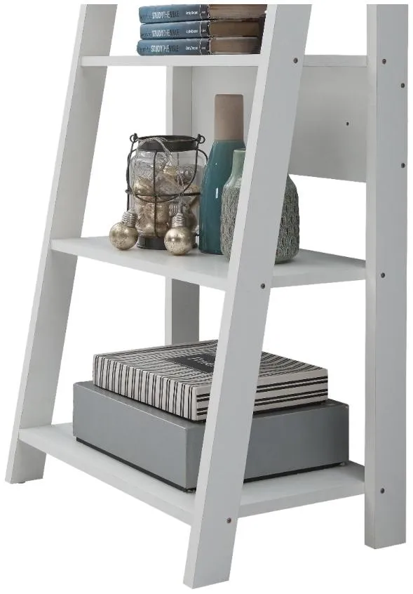 Ross Ladder Bookcase - White