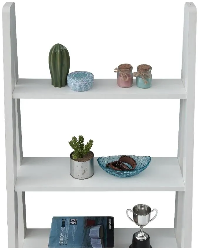 Ross Ladder Bookcase - White