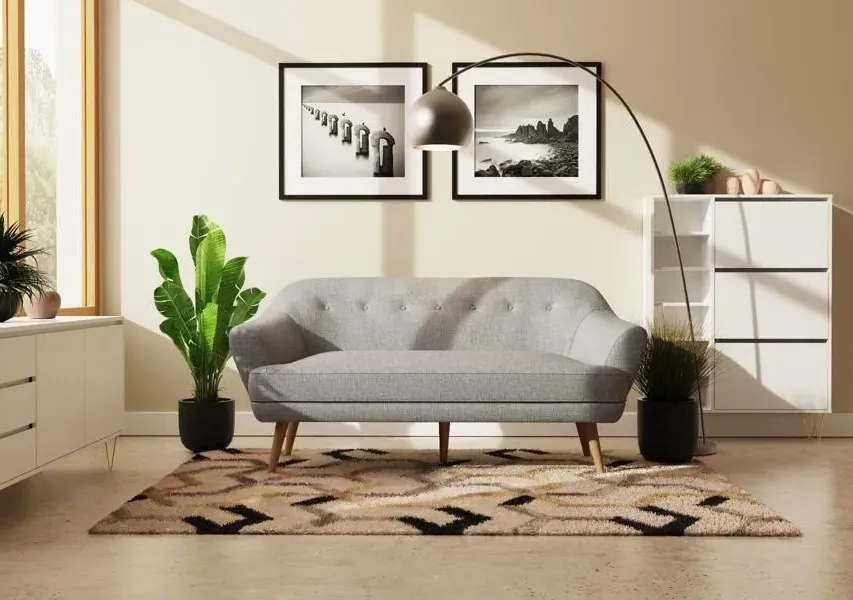 Sierra 3-Seater Sofa - Light Grey