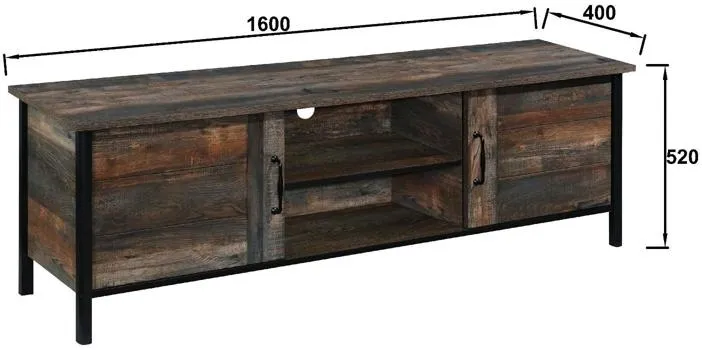 Spink 160cm TV Unit - Dark Oak