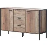 Stretton 2 Door 3 Drawer Sideboard - Rustic Oak