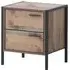 Stretton 2 Drawer Bedside Cabinet - Rustic Oak