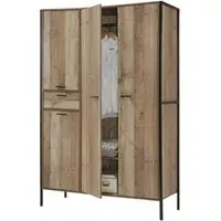 Stretton 4 Door Wardrobe - Rustic Oak