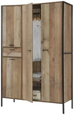 Stretton 4 Door Wardrobe - Rustic Oak image