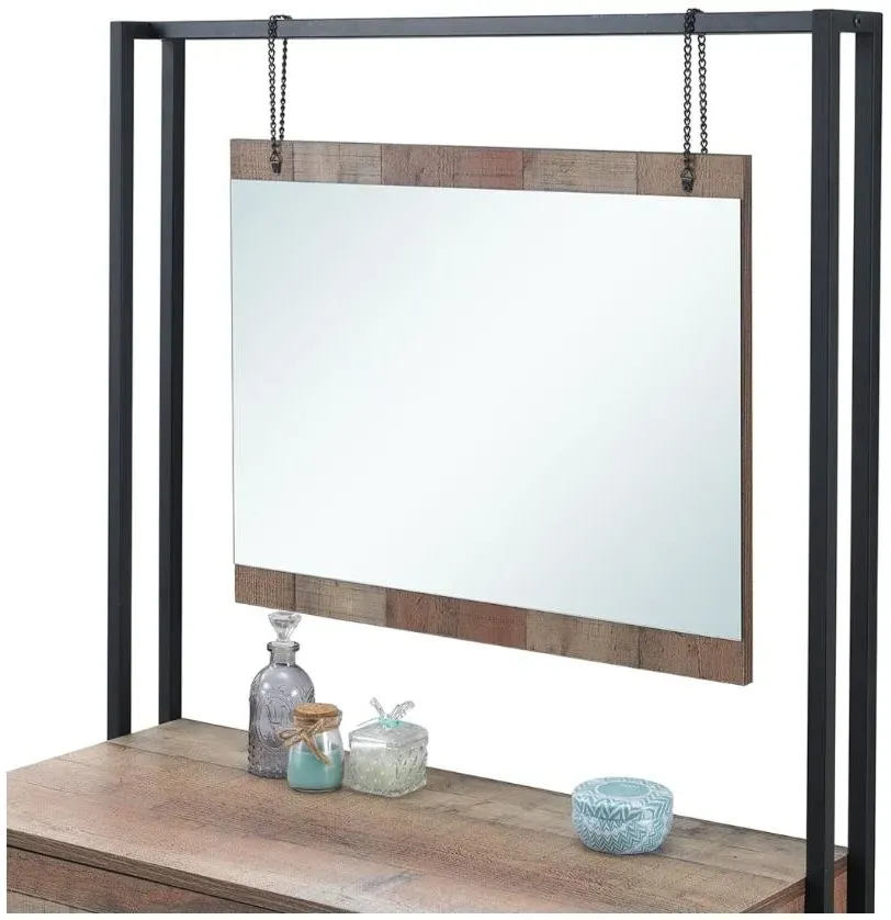 Stretton Dressing Table with Mirror - Rustic Oak