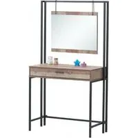 Stretton Dressing Table with Mirror - Rustic Oak