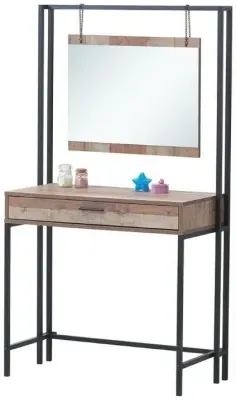 Stretton Dressing Table with Mirror - Rustic Oak image