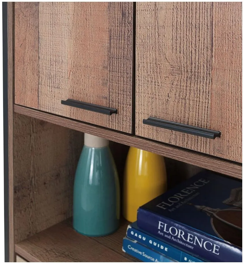 Stretton Tall Storage Cabinet - Rustic Oak