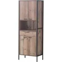 Stretton Tall Storage Cabinet - Rustic Oak