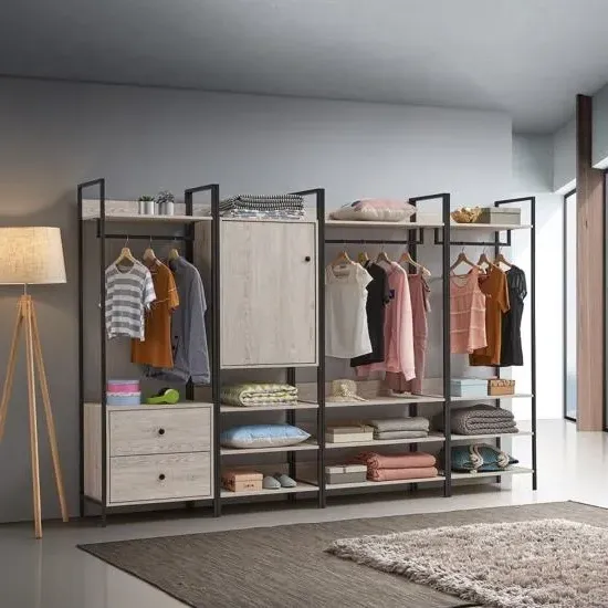 Warren Open 2 Drawer Wardrobe - Ash Oak