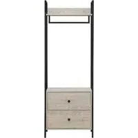 Warren Open 2 Drawer Wardrobe - Ash Oak