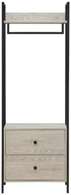 Warren Open 2 Drawer Wardrobe - Ash Oak