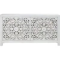 6 Drawer Chest of Drawers - White, Mango Wood