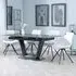 Alpha Extendable Dining Set with Boden Chairs - Black, Ceramic