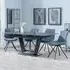 Alpha Extendable Dining Set with Boden Chairs - Black, Ceramic