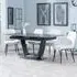 Alpha Extendable Dining Set with Darwin Chairs - Black, Ceramic