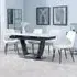 Alpha Extendable Dining Set with Darwin Chairs - White, Ceramic