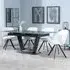 Alpha Extendable Dining Set with Ion Chairs - Black, Ceramic