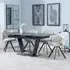 Alpha Extendable Dining Set with Ion Chairs - Black, Ceramic