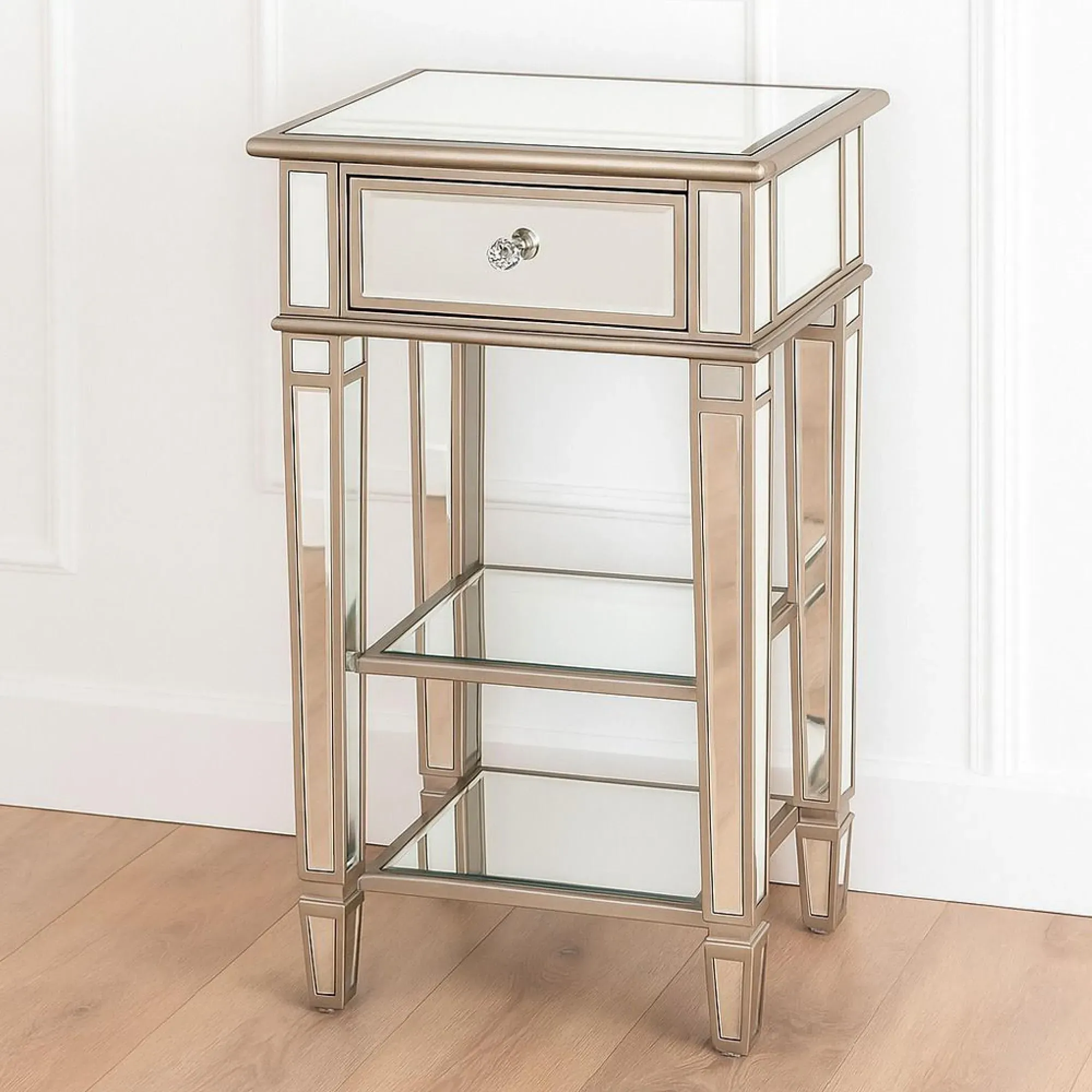 Antoinette 1 Drawer Telephone Table - Mirrored