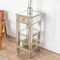 Antoinette 1 Drawer Telephone Table - Mirrored