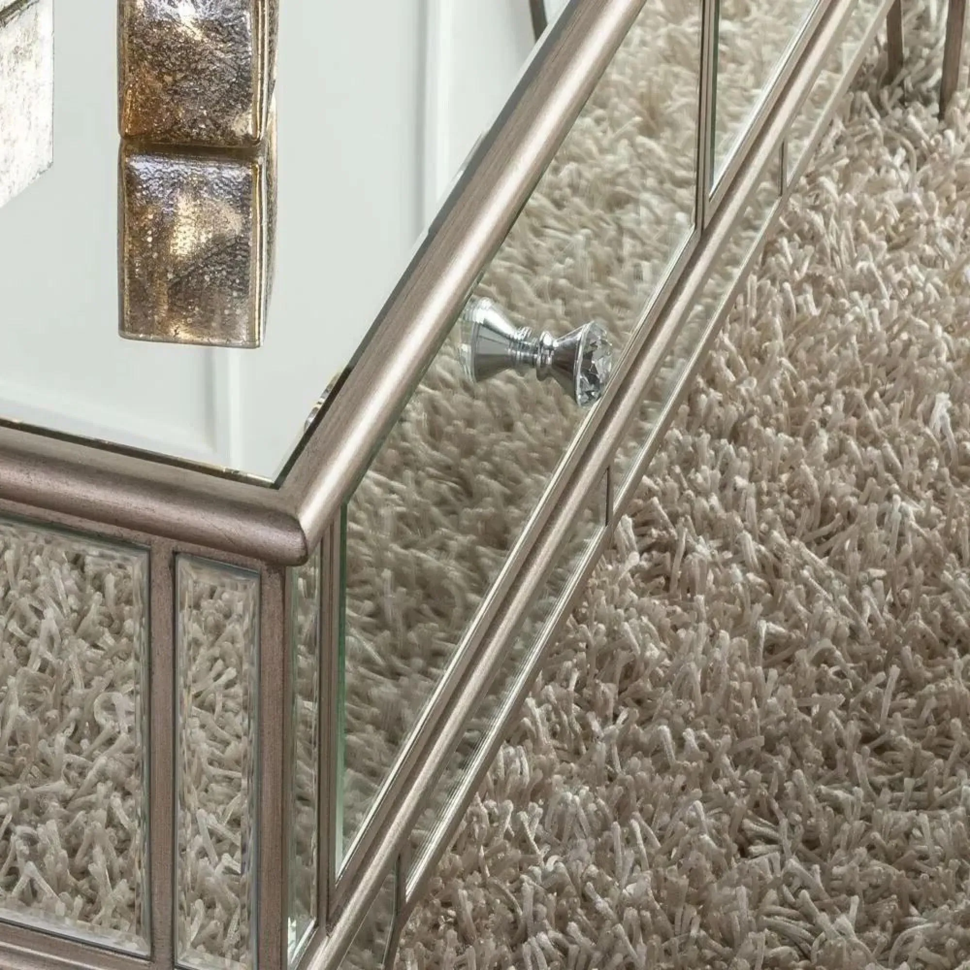 Antoinette Coffee Table with Storage - Mirrored