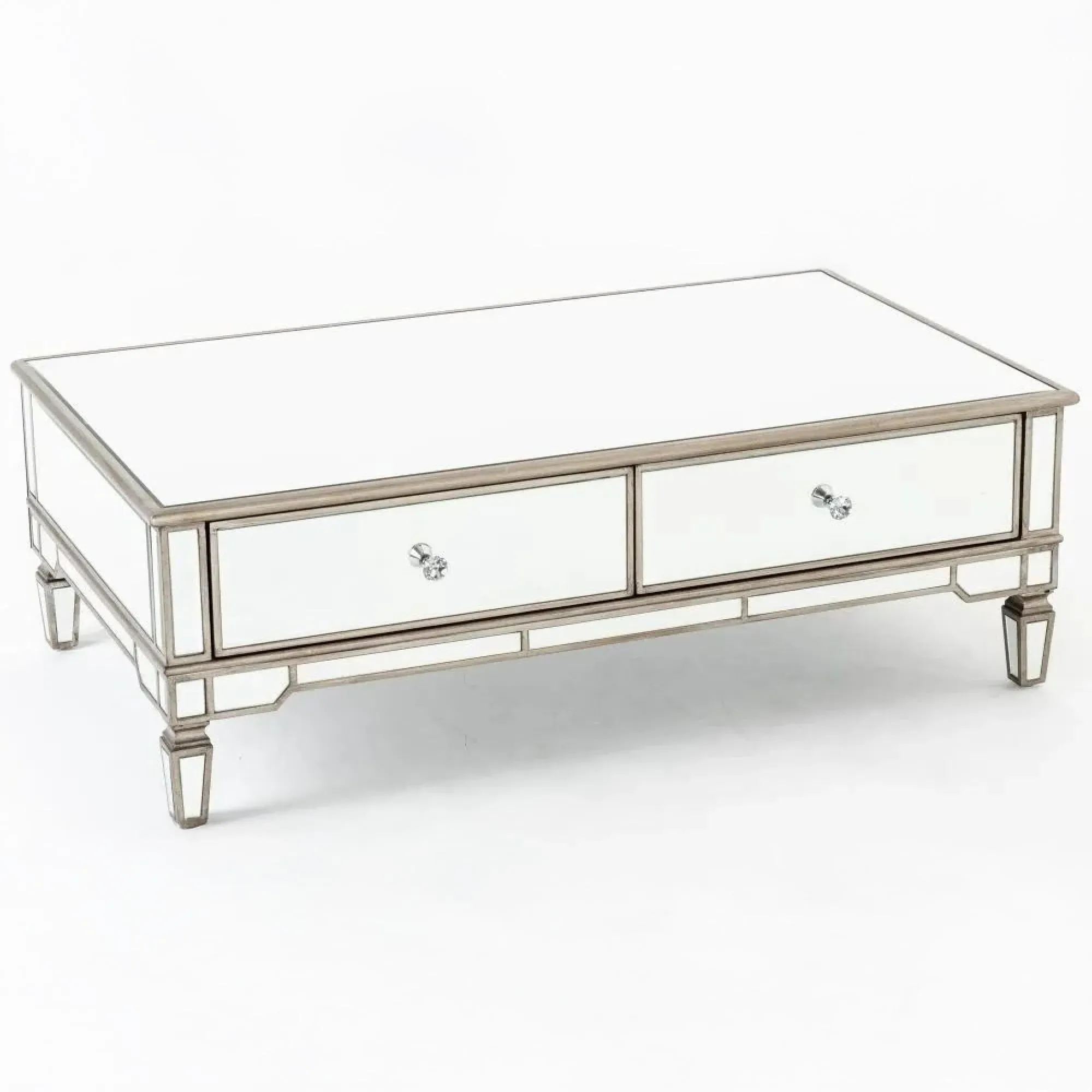 Antoinette Coffee Table with Storage - Mirrored