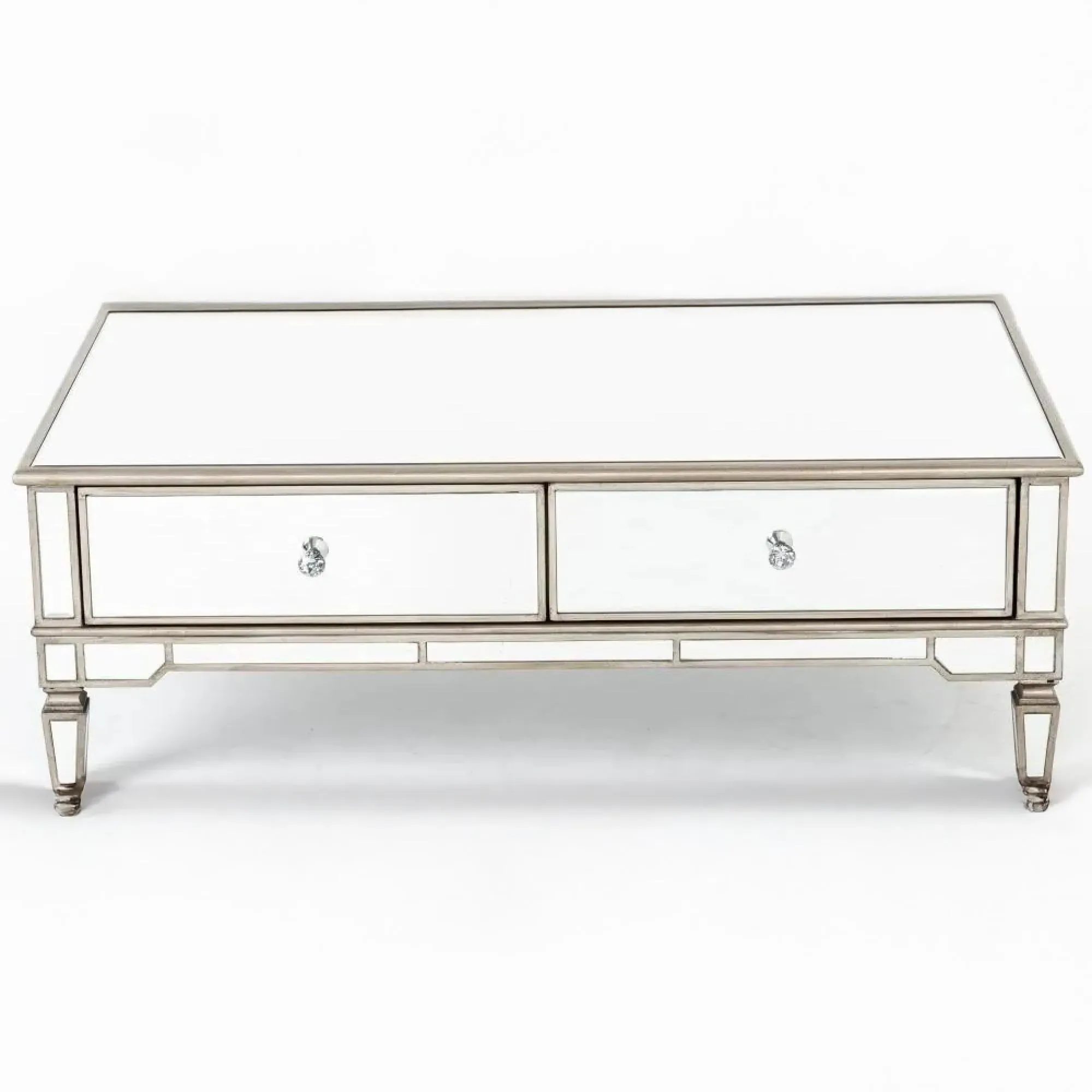 Antoinette Coffee Table with Storage - Mirrored