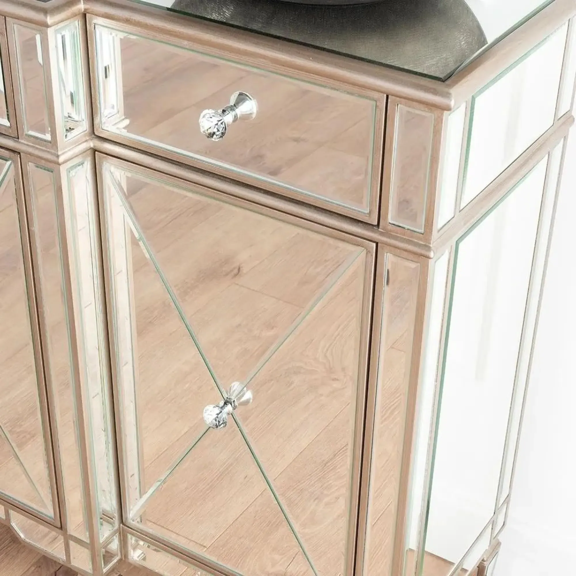 Antoinette Large 4 Door Sideboard - Mirrored