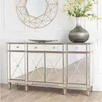 Antoinette Large 4 Door Sideboard - Mirrored