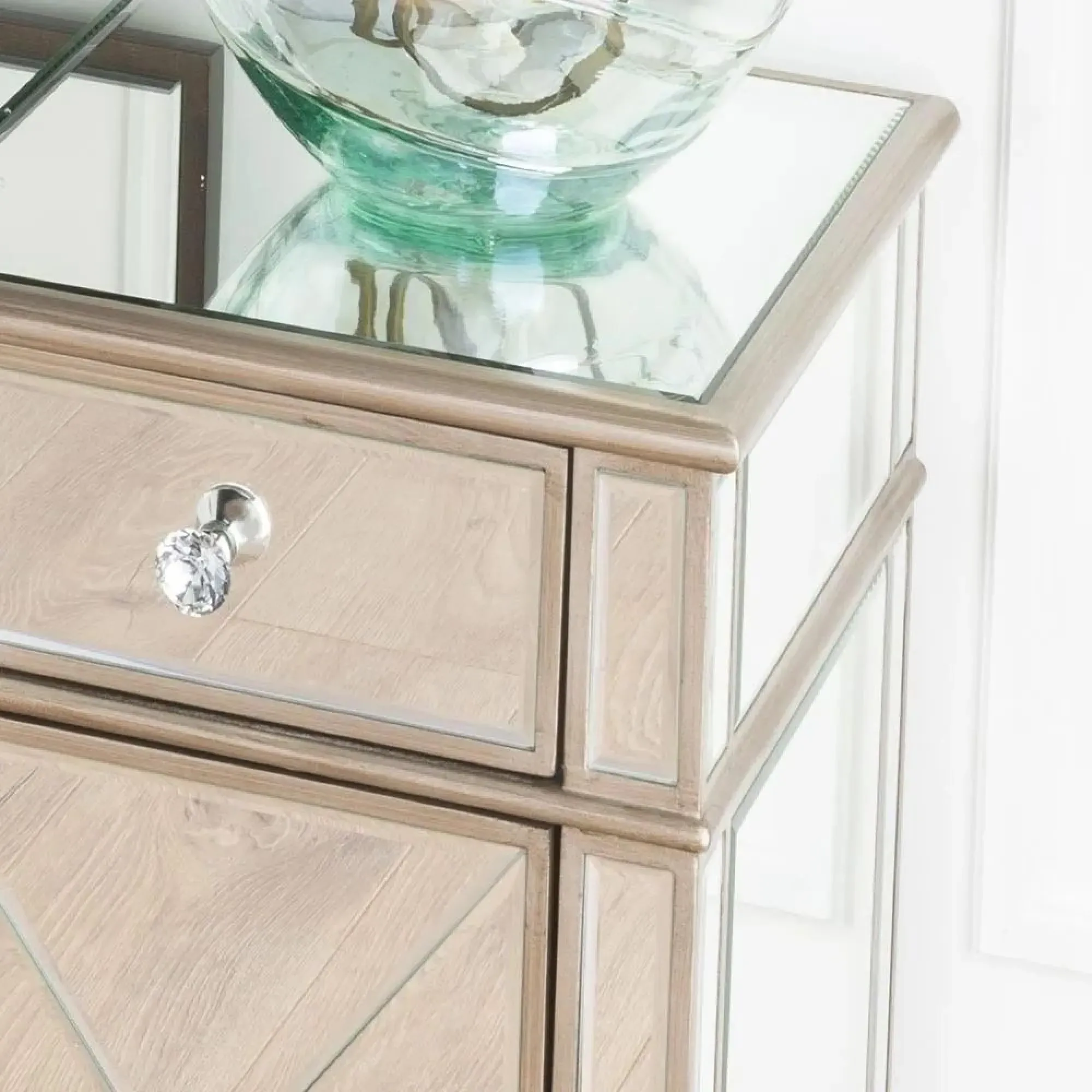 Antoinette TV Unit with Storage - Mirrored