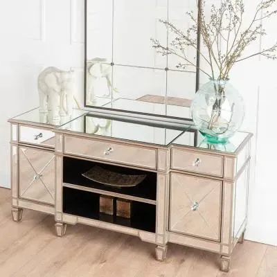 Antoinette TV Unit with Storage - Mirrored