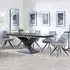 Anvik Extendable Dining Set with Arctic Swivel Chair - Black, Ceramic