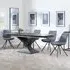 Anvik Extendable Dining Set with Boden Chair - Black, Fabric